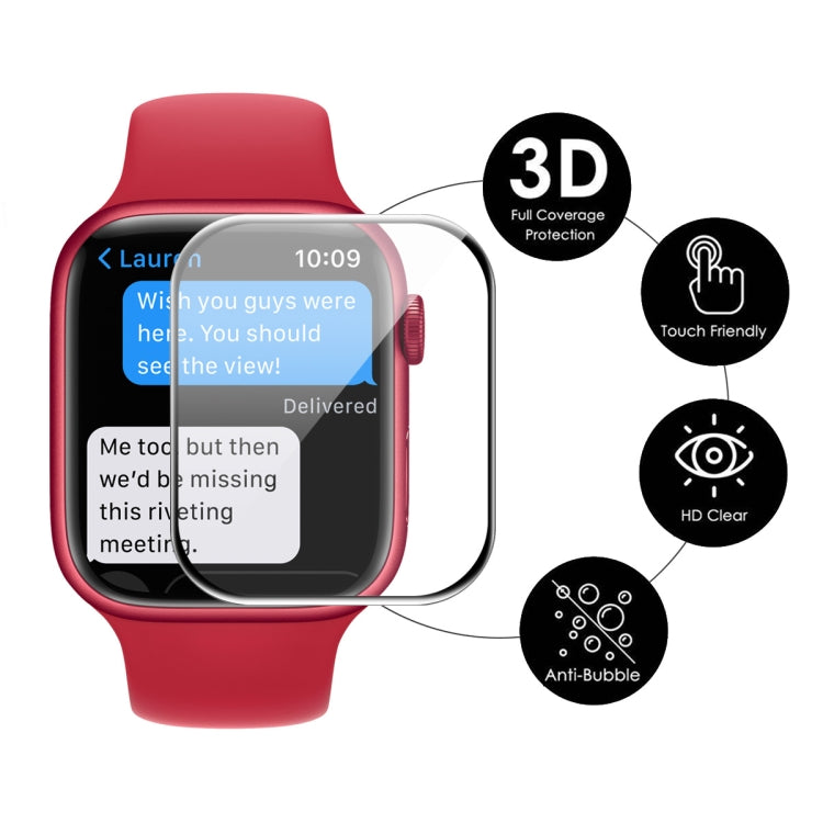 3D full-coverage Apple Watch 45mm screen protector with touch-friendly glass