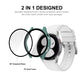 Green and clear tempered glass screen protector with PC watch case for smartwatch