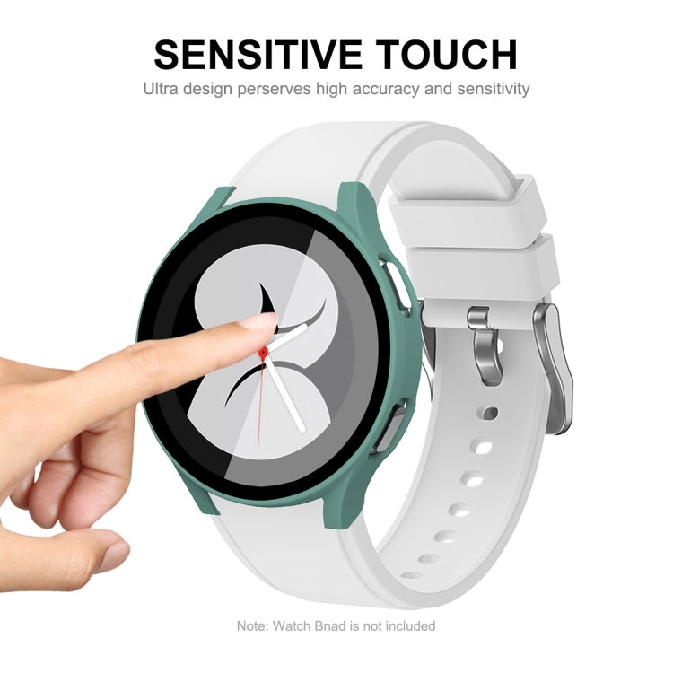 ENKAY Hat-Prince Full Coverage PC Frame + Tempered Glass Protector Composite Case for Samsung Galaxy Watch4 44mm