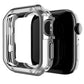 Silver TPU watch protective case with raised corners and side cutouts