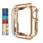 Rose gold TPU watch protective case with raised frame and cutout for buttons