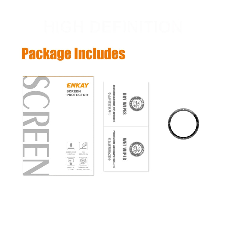 ENKAY screen protector package with protector film and installation accessories