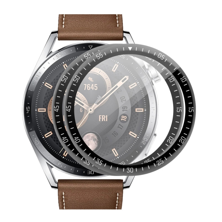3D curved watch screen protector film covering the display edge on a smartwatch