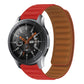 Red silicone magnetic watch band for Galaxy Gear S3 with textured strap links