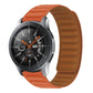 Orange silicone magnetic watch band for Galaxy Gear S3 with textured strap links