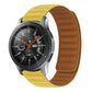 Yellow silicone magnetic watch band for Galaxy Gear S3 with textured strap links