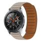 Khaki silicone magnetic watch band for Galaxy Gear S3 with textured strap links