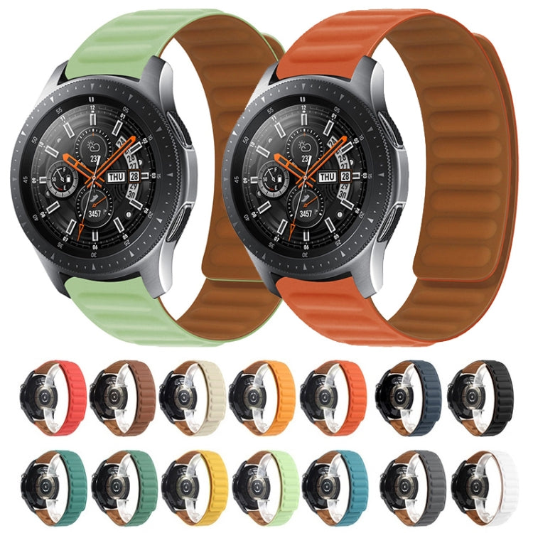 Silicone magnetic watch bands with orange and green straps, plus multiple color options