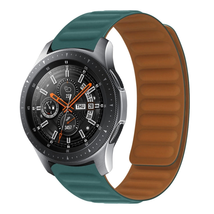 Teal silicone magnetic watch band with raised grip texture and magnetic clasp