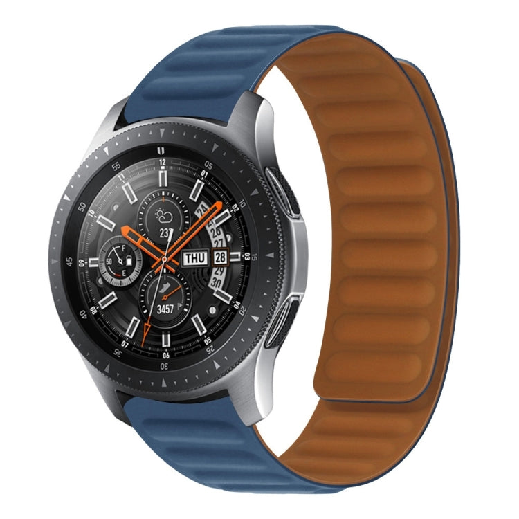 Deep teal silicone magnetic watch band with raised grip texture and magnetic clasp