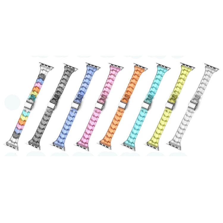 Assorted translucent waist straps set with metal adapters for Apple Watch