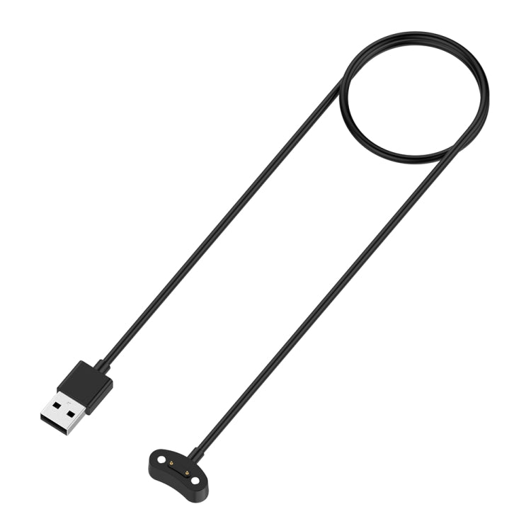 Black smartwatch charging cable with USB plug and magnetic dock connector