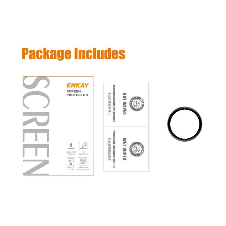 ENKAY screen protector film kit packaging with protector rings and included materials