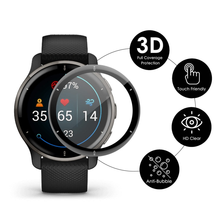 Garmin Venu 2 Plus 3D screen protector film with full coverage icons