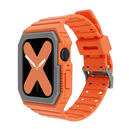 Silicone Strap with Case For Apple Watch Series, 7 41mm / 6&SE&5&4 40mm / 3&2&1 38mm, 7 45mm / 6&SE&5&4 44mm / 3&2&1 42mm