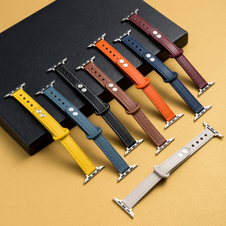 Assorted color watch straps with double buckles, perforations, and metal connectors