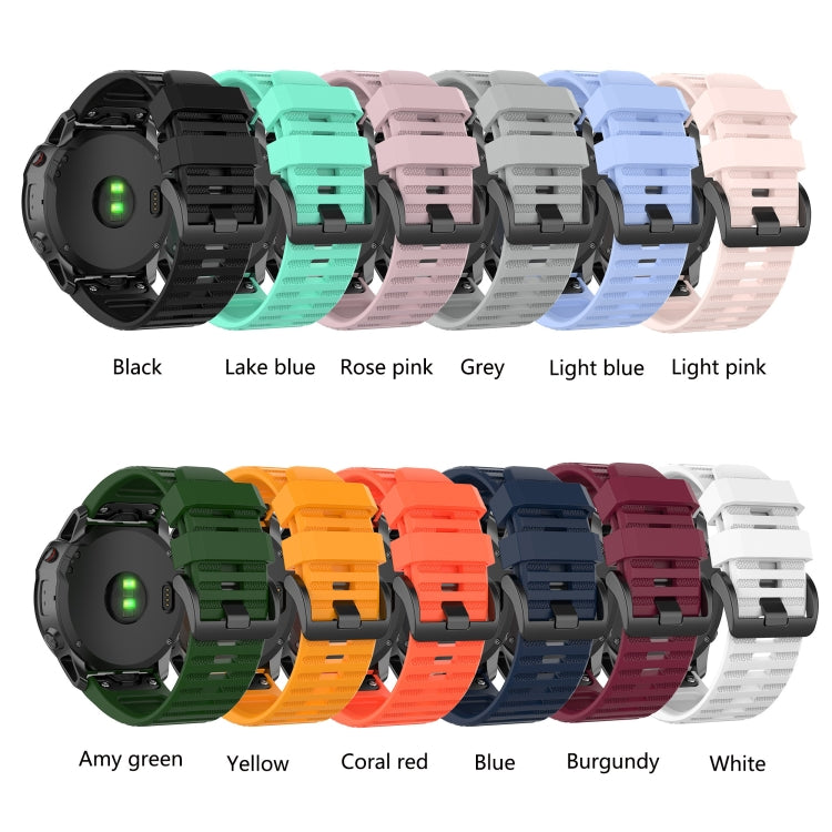 26mm silicone sports watch straps in multiple colors, quick-release pins
