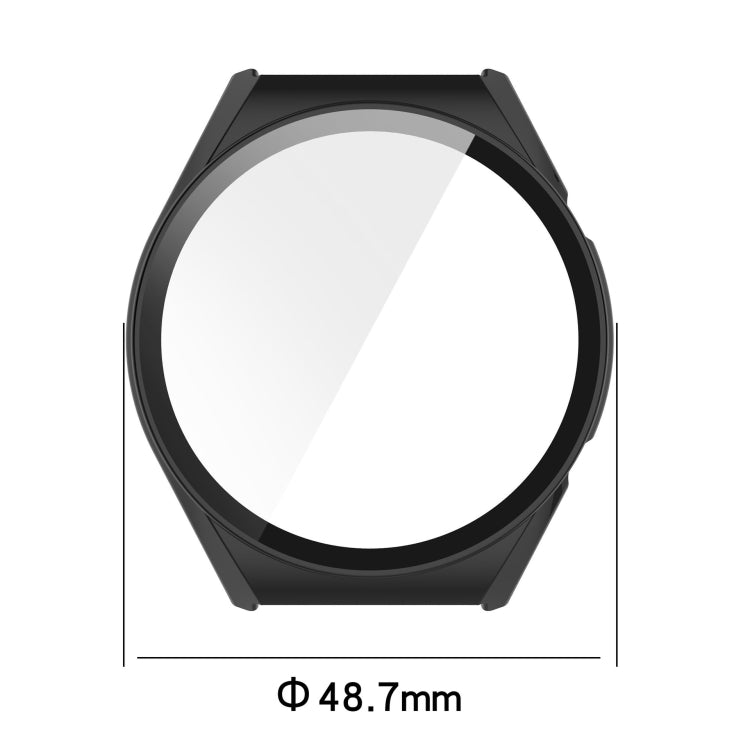 Black toughened film protective case for Xiaomi Watch S1, 48.7mm size