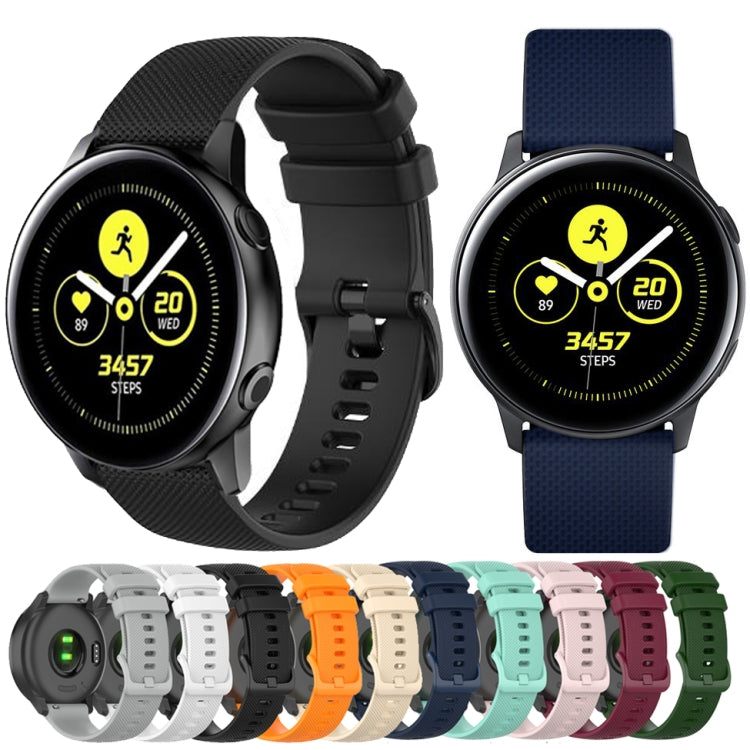 22mm Checkered Silicone Strap, For Samsung Galaxy Watch3 45MM, For Samsung Galaxy Watch 46mm, For Samsung Gear S3 Classic