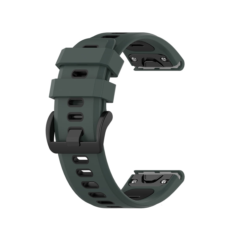 20mm Two-color Silicone Jack Watch Strap, For Garmin Fenix 7S