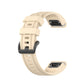 Beige silicone quick-release watch strap with pin-and-buckle clasp ends