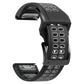 26mm Two-Color Two-Hole Silicone Quick Release Watch Strap, For Garmin Fenix 7X