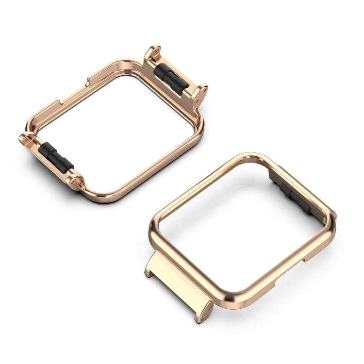Metal watch frame for Redmi Watch 2, rose gold bezel protective case