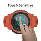 Orange Garmin smartwatch with tempered glass screen protector and finger touch