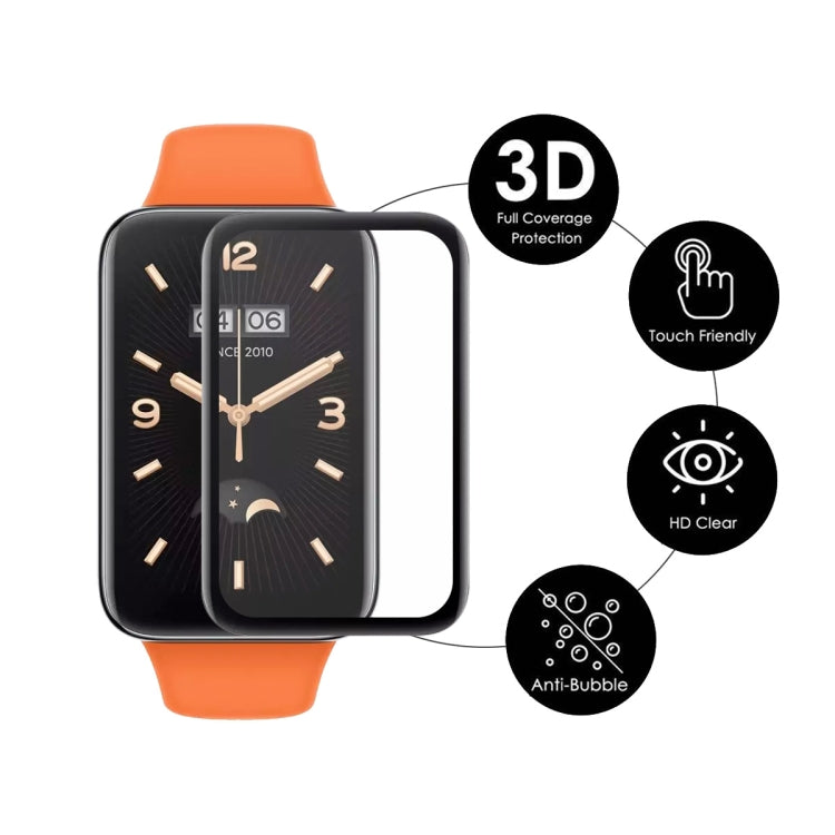 3D full coverage screen protector for Xiaomi Band 7 Pro with icons for touch and HD