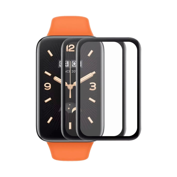 3D full coverage screen protector set for Xiaomi Band 7 Pro on watch