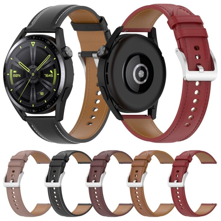 Calf-texture smartwatch watchband set in multiple colors: black, brown, tan, red