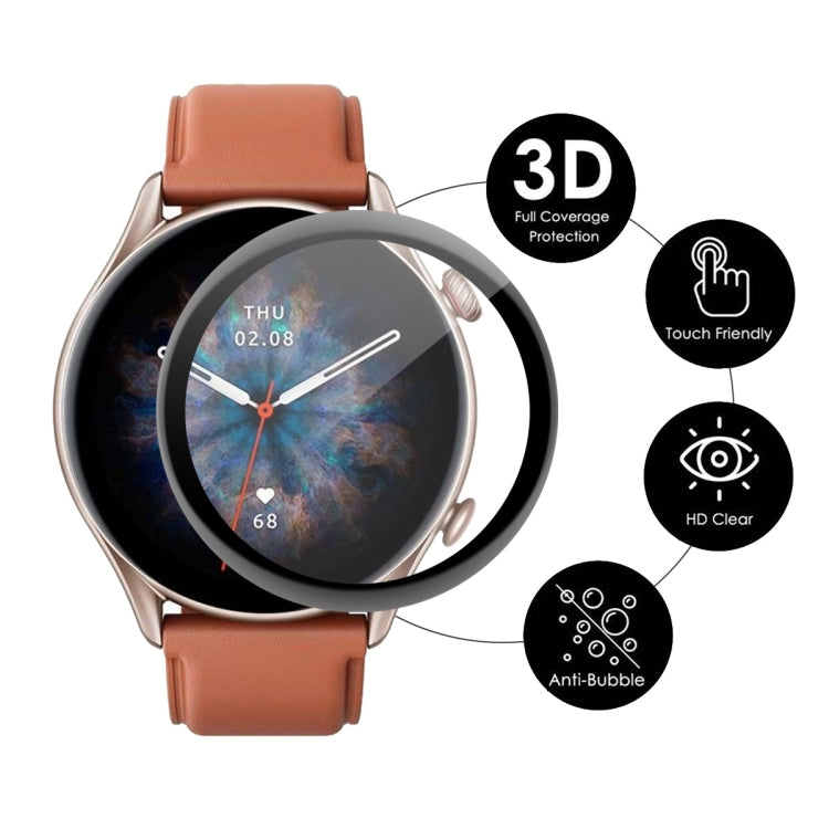 3D full coverage screen protector film for smartwatch with touch-friendly and HD icons.