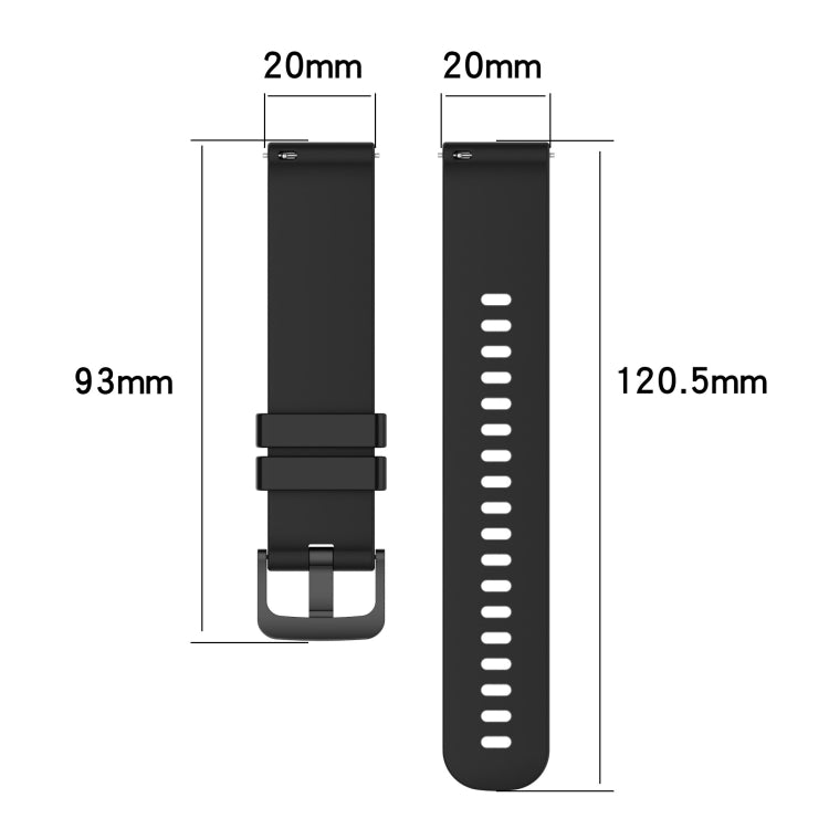 20mm Carbon Fiber Striped Silicone Strap, For Amazfit BIP Lite
