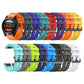 Set of 22mm silicone watch straps in multiple colors with textured holes