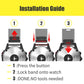 22mm silicone watch strap installation steps with buckle and tool-free setup