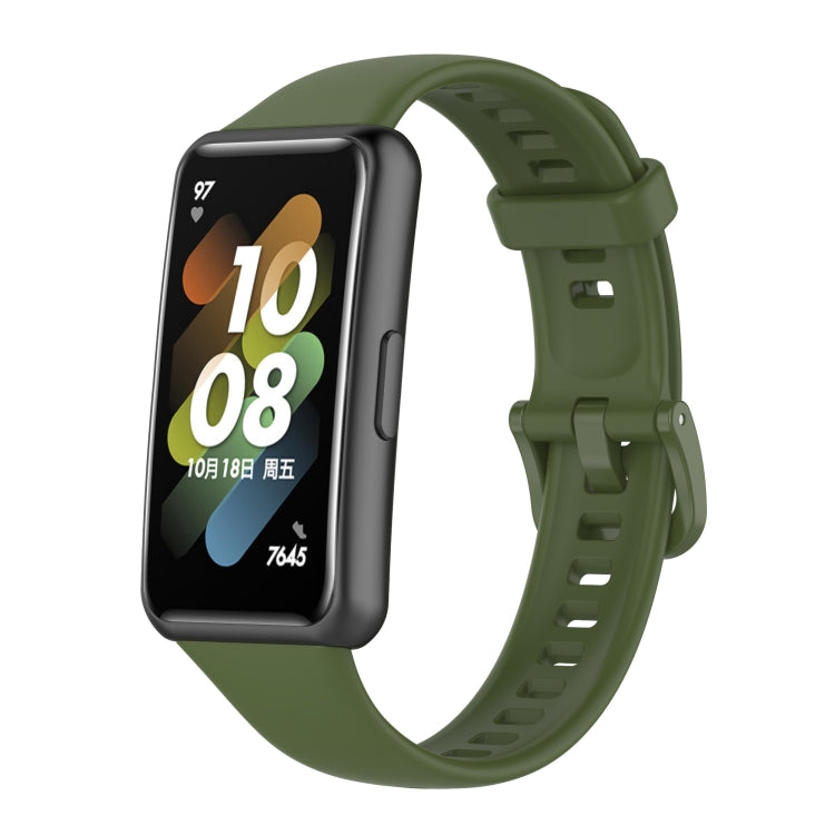 Solid Color Silicone Watch Band, For Huawei Band 7
