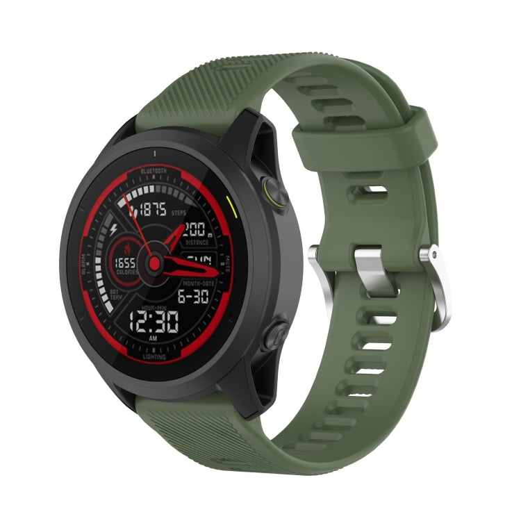 22mm Twill Solid Color Silicone Watch Band, For Garmin Forerunner 745