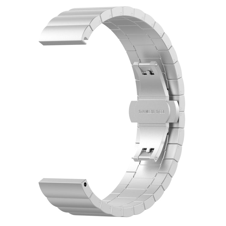 20mm metal butterfly clasp watch band, silver, for Huawei Watch GT 3 Pro 43mm