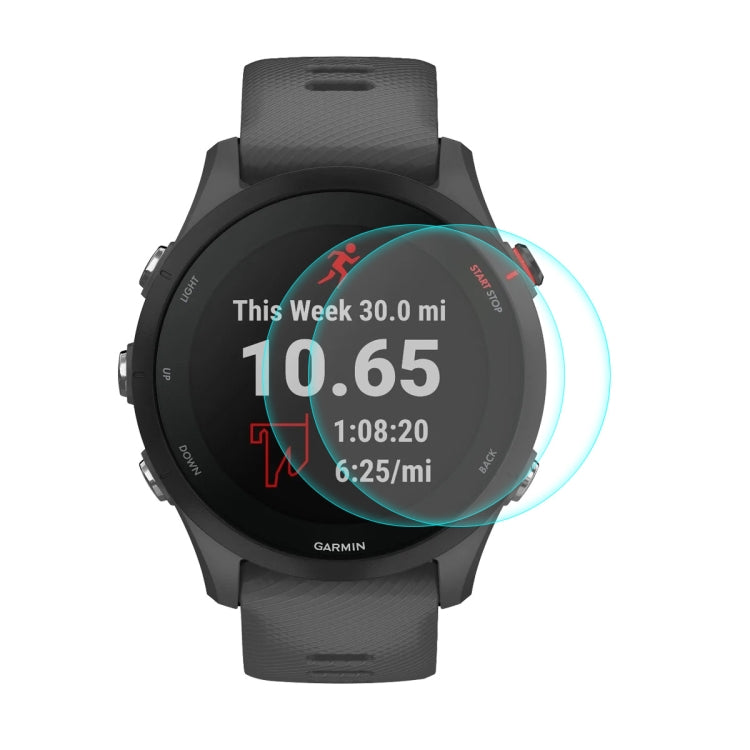 ENKAY 0.2mm tempered glass screen protector applied on Garmin Forerunner 255