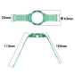 Green silicone integrated watch band with metal clasp and pin end