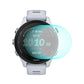 Tempered glass screen protector for Garmin smartwatch, multiple clear protector layers shown.