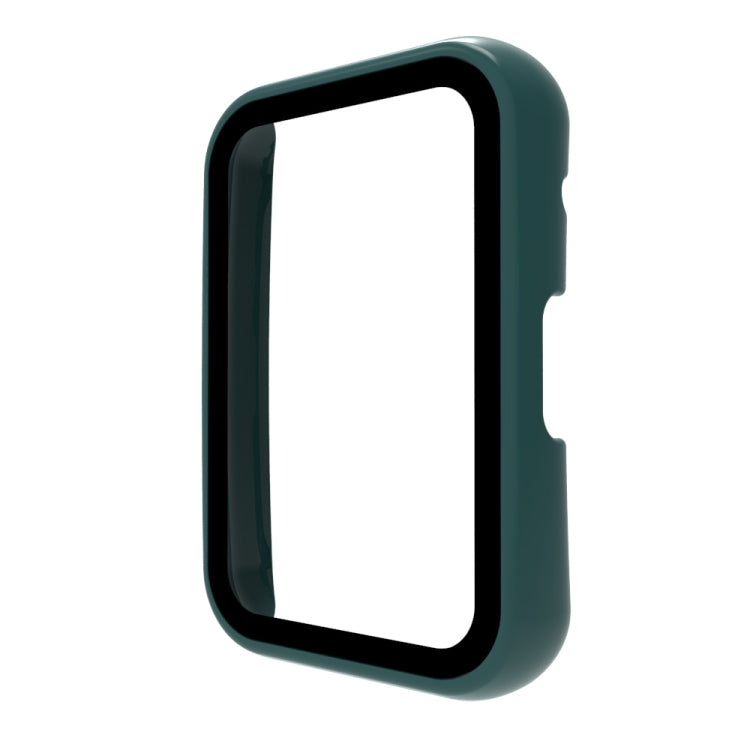 Green fully enclosed protective watch case with clear screen window