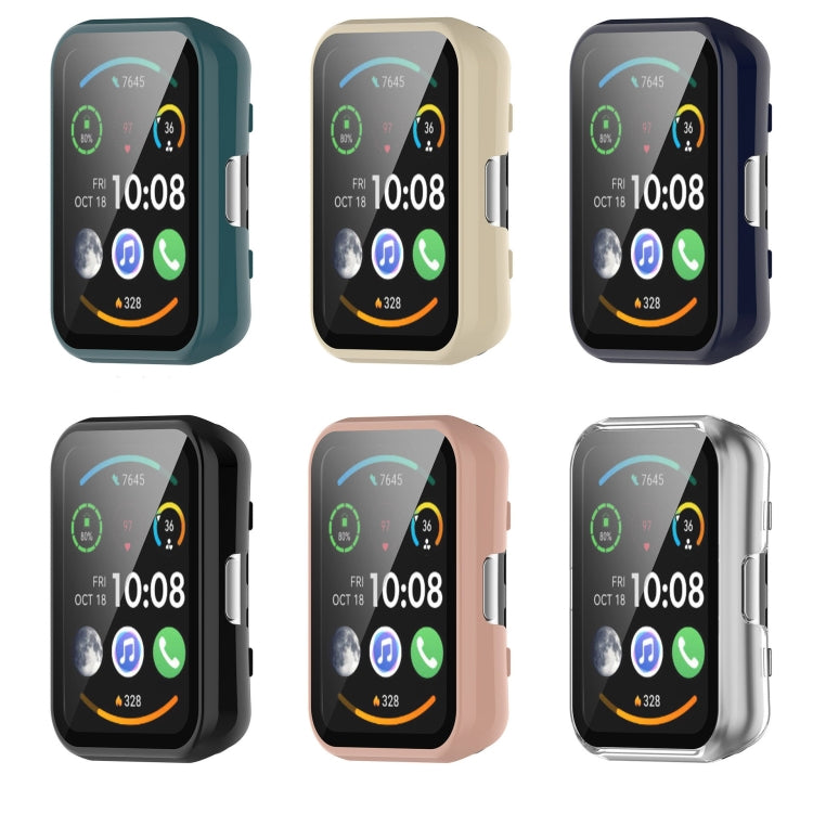 Protective watch cases with transparent windows, shown in multiple colors