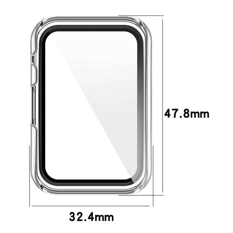 Transparent fully enclosed protective watch case with clear window