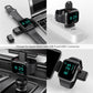 Black magnetic Apple Watch charging dock with USB-A and USB-C connector