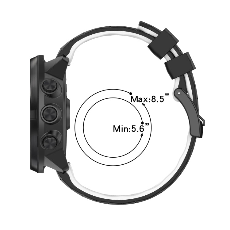 22mm Football Pattern Two-Color Silicone Strap, For  Amazfit Z