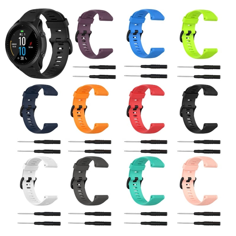 Silicone watch band set with multiple colors and spare link pins