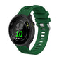20mm silicone twill watch band in green with textured strap and adjustable holes