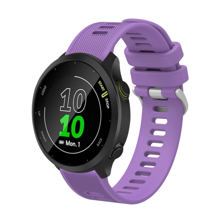 Purple silicone twill watch band with adjustable buckle for Amazfit BIP, 20 mm