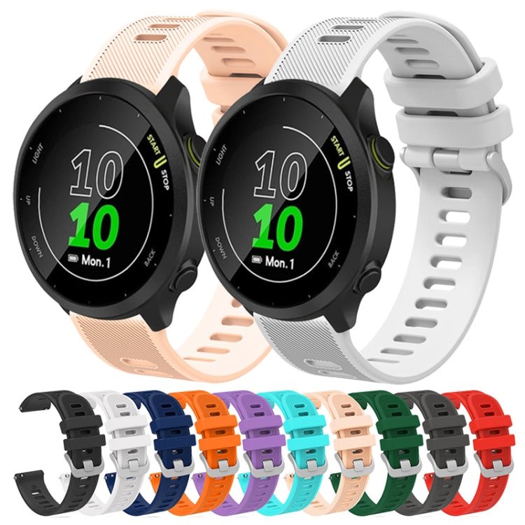 Silicone twill watch band set: white, gray, and peach straps for Amazfit BIP, 20 mm